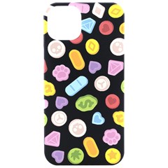 Ecstasy Pills Pattern Iphone 15 Pro Black Uv Print Pc Hardshell Case