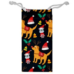 Funny Christmas Pattern Background Jewelry Bag