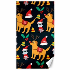 Funny Christmas Pattern Background Canvas 40  X 72 