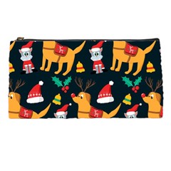 Funny Christmas Pattern Background Pencil Cases