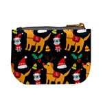 Funny Christmas Pattern Background Mini Coin Purse Back