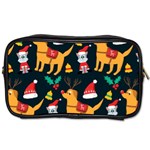 Funny Christmas Pattern Background Toiletries Bag (One Side) Front