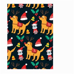 Funny Christmas Pattern Background Large Garden Flag (two Sides)