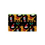 Funny Christmas Pattern Background Cosmetic Bag (XS) Back