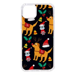 Funny Christmas Pattern Background Iphone 14 Plus Tpu Uv Print Case