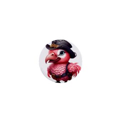 Kawaii Pink Parrot Pirate 1  Mini Buttons