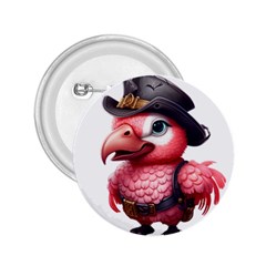 Kawaii Pink Parrot Pirate 2 25  Buttons