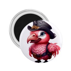 Kawaii Pink Parrot Pirate 2 25  Magnets