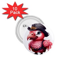 Kawaii Pink Parrot Pirate 1 75  Buttons (10 Pack)