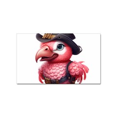 Kawaii Pink Parrot Pirate Sticker Rectangular (100 Pack) by KawaiiArtStyle