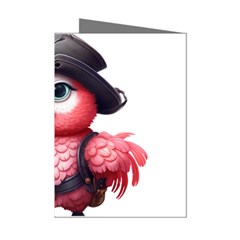 Kawaii Pink Parrot Pirate Mini Greeting Cards (pkg Of 8)