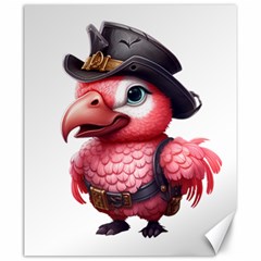 Kawaii Pink Parrot Pirate Canvas 20  X 24 