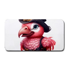 Kawaii Pink Parrot Pirate Medium Bar Mat