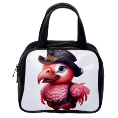 Kawaii Pink Parrot Pirate Classic Handbag (one Side)