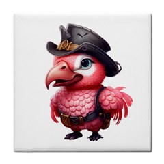 Kawaii Pink Parrot Pirate Face Towel