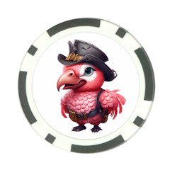 Kawaii Pink Parrot Pirate Poker Chip Card Guard (10 Pack) by KawaiiArtStyle