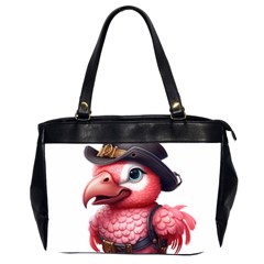 Kawaii Pink Parrot Pirate Oversize Office Handbag (2 Sides)