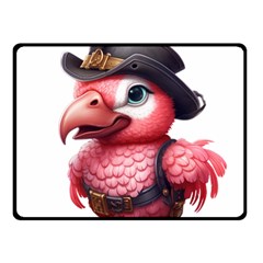 Kawaii Pink Parrot Pirate Fleece Blanket (small) by KawaiiArtStyle