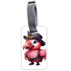 Kawaii Pink Parrot Pirate Luggage Tag (one Side)