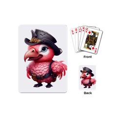 Kawaii Pink Parrot Pirate Playing Cards Single Design (mini)