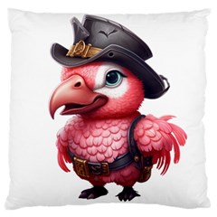 Kawaii Pink Parrot Pirate Large Cushion Case (one Side)