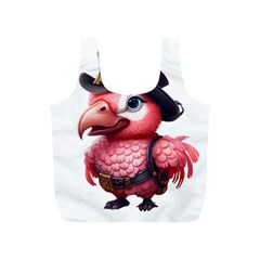 Kawaii Pink Parrot Pirate Full Print Recycle Bag (s) by KawaiiArtStyle