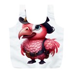 Kawaii Pink Parrot Pirate Full Print Recycle Bag (L) Front