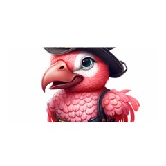 Kawaii Pink Parrot Pirate Satin Wrap 35  X 70 