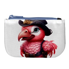 Kawaii Pink Parrot Pirate Large Coin Purse