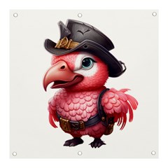 Kawaii Pink Parrot Pirate Banner And Sign 3  X 3  by KawaiiArtStyle