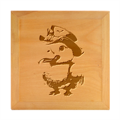 Kawaii Pink Parrot Pirate Wood Photo Frame Cube