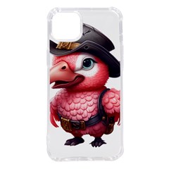 Kawaii Pink Parrot Pirate Iphone 14 Plus Tpu Uv Print Case by KawaiiArtStyle