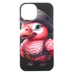 Kawaii Pink Parrot Pirate Iphone 15 Black Uv Print Pc Hardshell Case