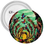 Monkey Tiger Bird Parrot Forest Jungle Style 3  Buttons Front