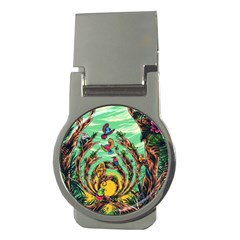 Monkey Tiger Bird Parrot Forest Jungle Style Money Clips (round) 