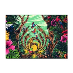 Monkey Tiger Bird Parrot Forest Jungle Style Sticker A4 (10 Pack)