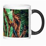 Monkey Tiger Bird Parrot Forest Jungle Style Morph Mug Right