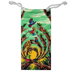 Monkey Tiger Bird Parrot Forest Jungle Style Jewelry Bag