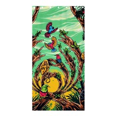 Monkey Tiger Bird Parrot Forest Jungle Style Shower Curtain 36  X 72  (stall)  by Grandong