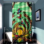 Monkey Tiger Bird Parrot Forest Jungle Style Shower Curtain 36  x 72  (Stall)  Curtain(36 X72 )