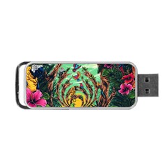 Monkey Tiger Bird Parrot Forest Jungle Style Portable Usb Flash (one Side)