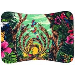 Monkey Tiger Bird Parrot Forest Jungle Style Velour Seat Head Rest Cushion by Grandong