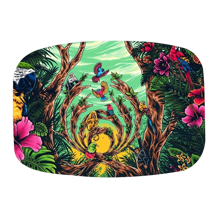 Monkey Tiger Bird Parrot Forest Jungle Style Mini Square Pill Box