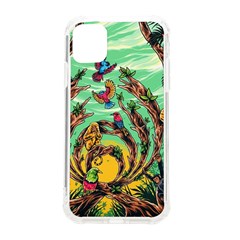 Monkey Tiger Bird Parrot Forest Jungle Style Iphone 11 Tpu Uv Print Case by Grandong