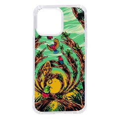 Monkey Tiger Bird Parrot Forest Jungle Style Iphone 14 Pro Max Tpu Uv Print Case