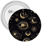 Asian Seamless Pattern With Clouds Moon Sun Stars Vector Collection Oriental Chinese Japanese Korean 3  Buttons Front