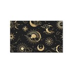 Asian Seamless Pattern With Clouds Moon Sun Stars Vector Collection Oriental Chinese Japanese Korean Sticker (Rectangular) Front