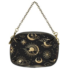 Asian Seamless Pattern With Clouds Moon Sun Stars Vector Collection Oriental Chinese Japanese Korean Chain Purse (one Side)