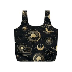 Asian Seamless Pattern With Clouds Moon Sun Stars Vector Collection Oriental Chinese Japanese Korean Full Print Recycle Bag (s)