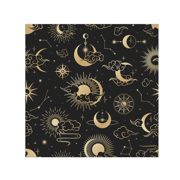 Asian Seamless Pattern With Clouds Moon Sun Stars Vector Collection Oriental Chinese Japanese Korean Square Satin Scarf (30  x 30 )